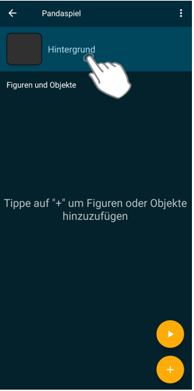 Tippe auf Hintergrund